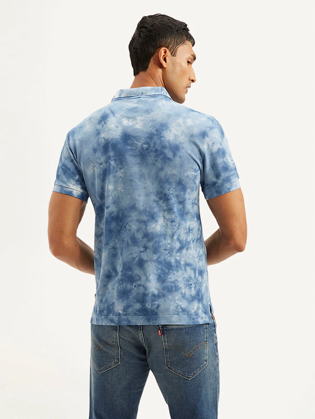 Men's Abstract Dyed Slim Fit Polo T-shirt - Image 2