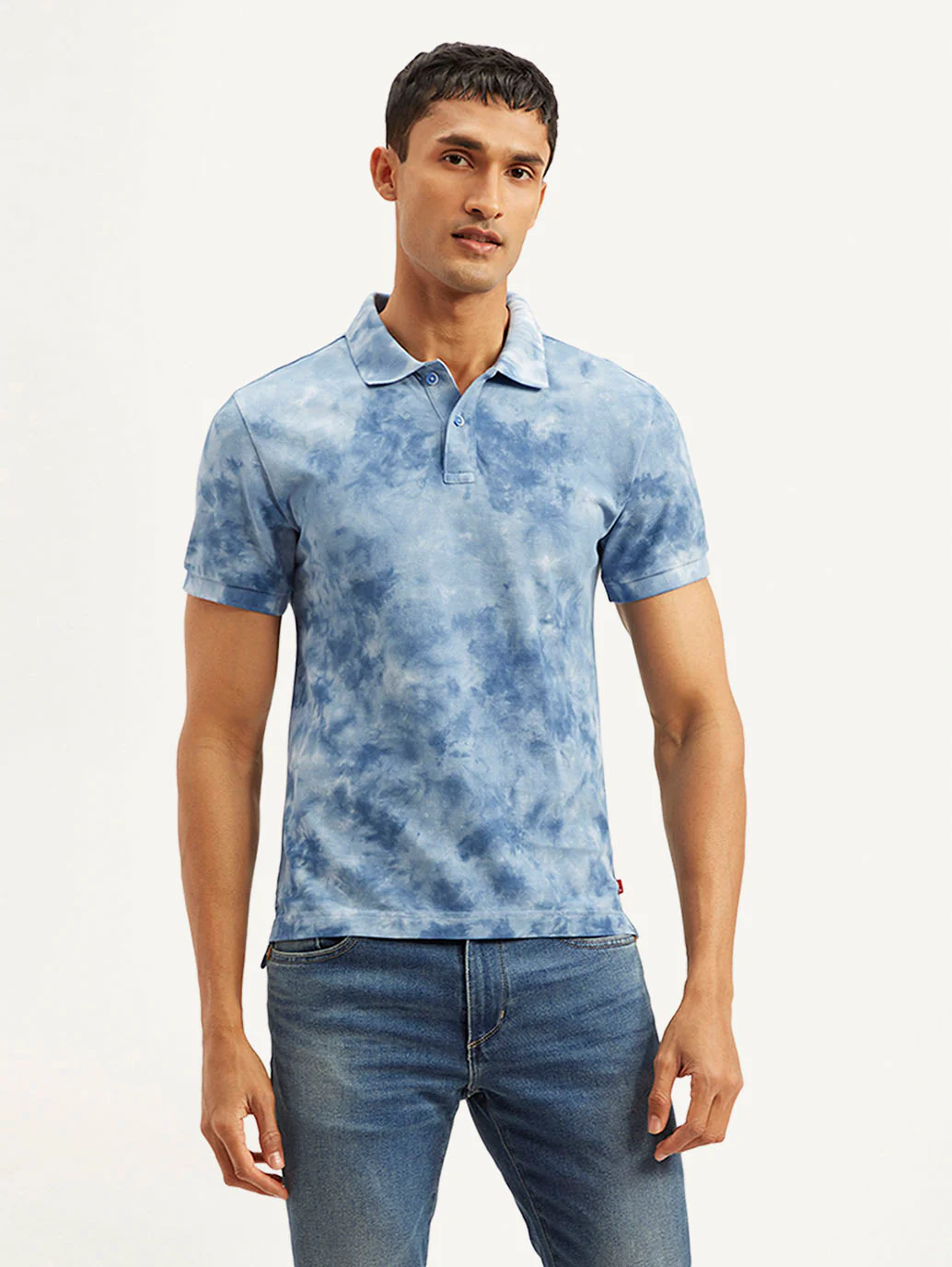 Men's Abstract Dyed Slim Fit Polo T-shirt - Image 5