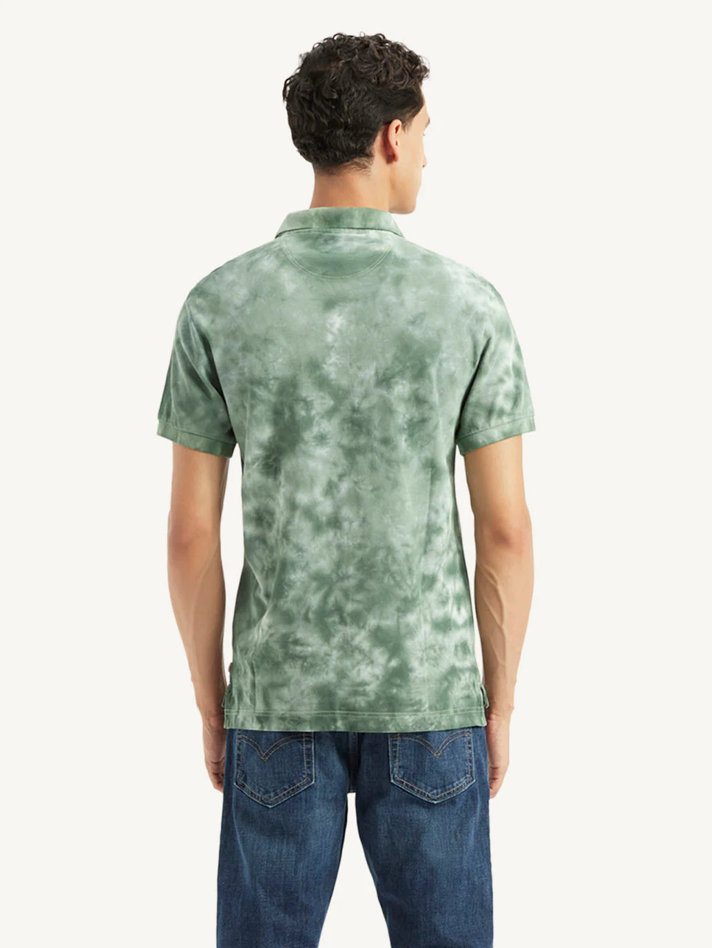 Men's Abstract Dyed Slim Fit Polo T-shirt - Image 3