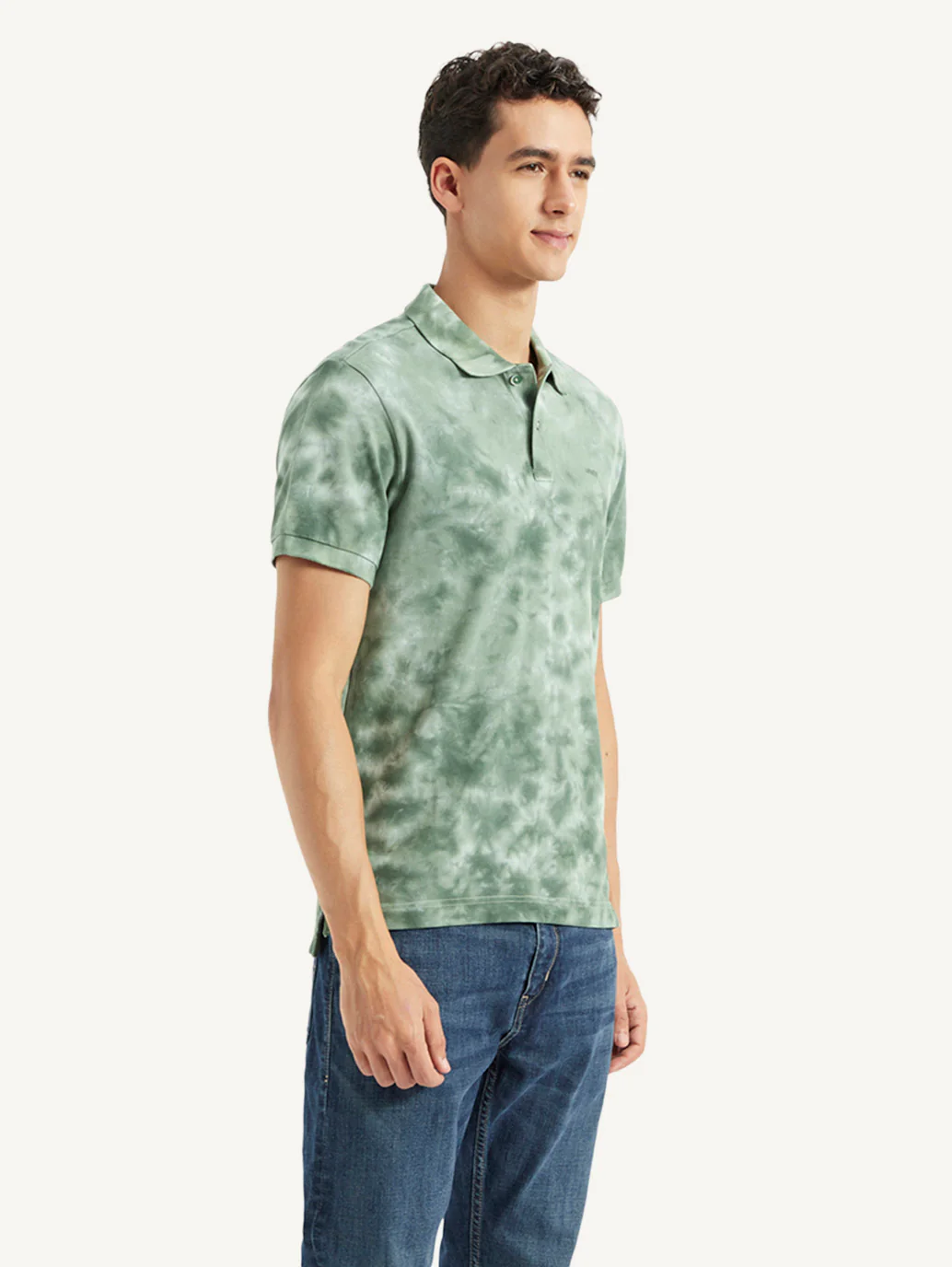 Men's Abstract Dyed Slim Fit Polo T-shirt - Image 5
