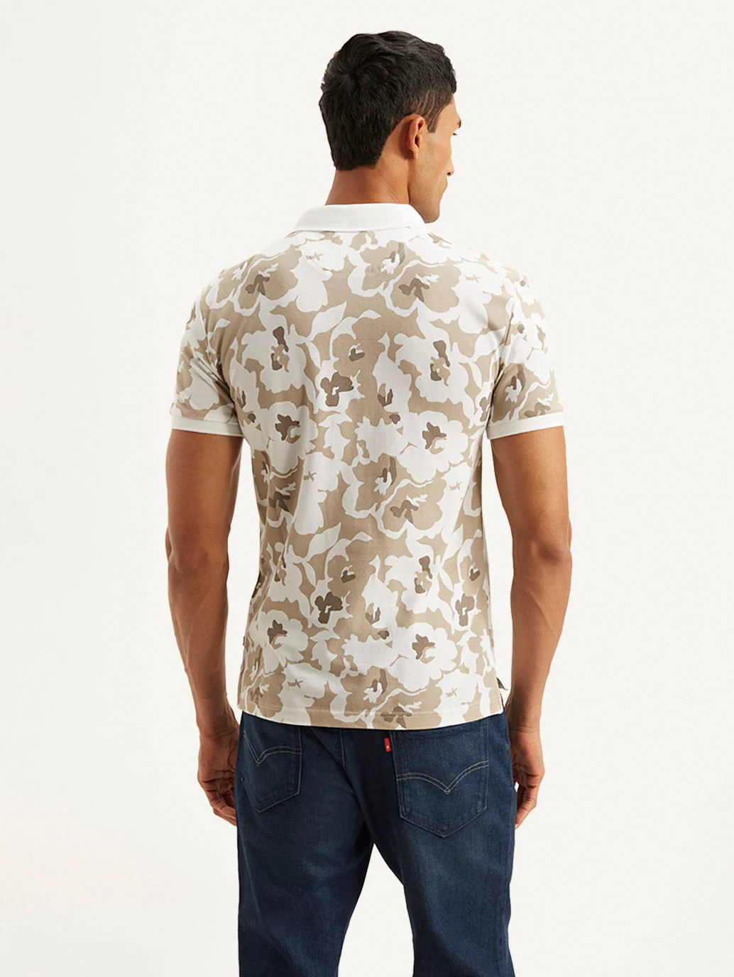Men's Abstract Slim Fit Polo T-shirt - Image 3