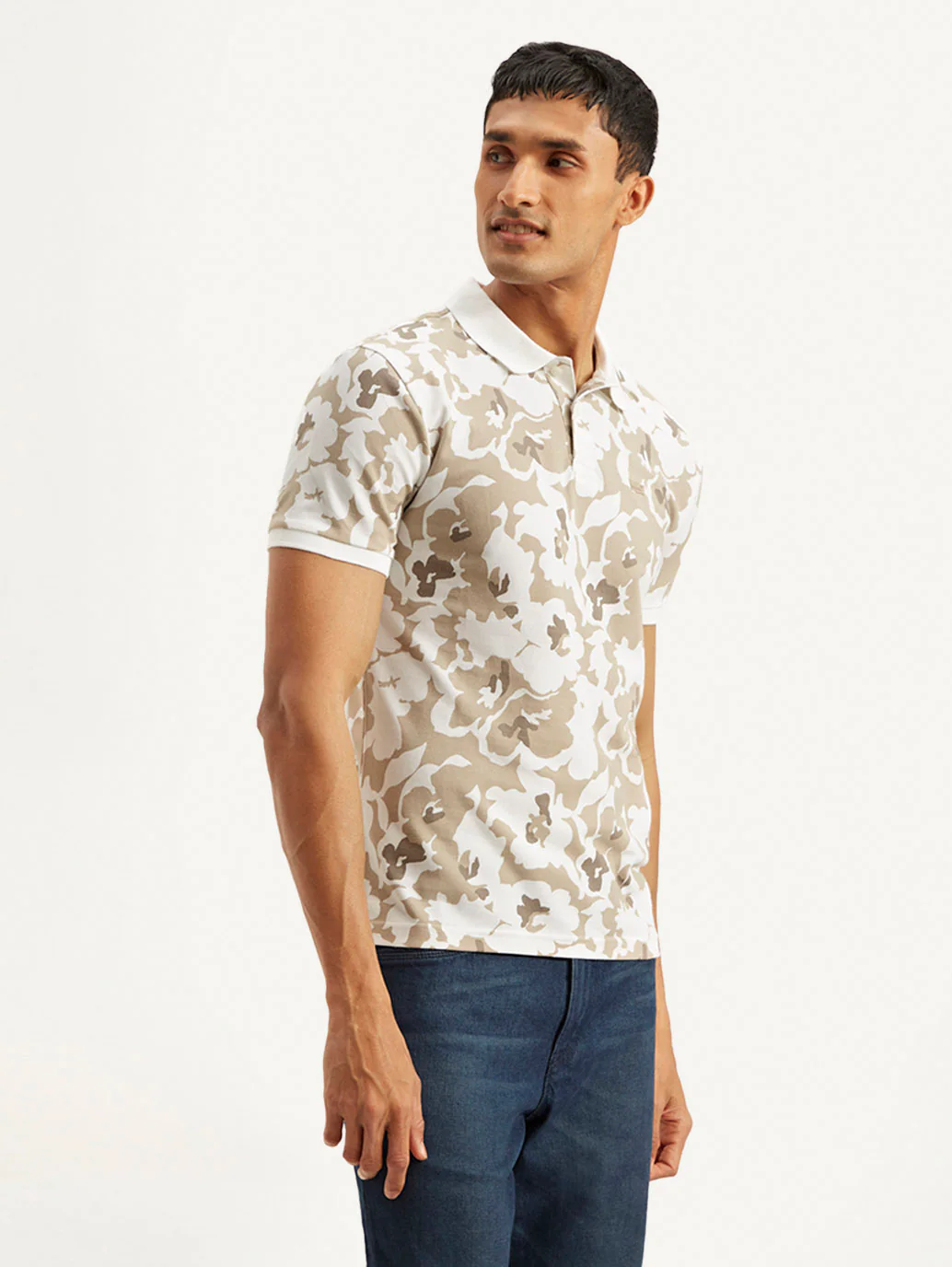 Men's Abstract Slim Fit Polo T-shirt - Image 5