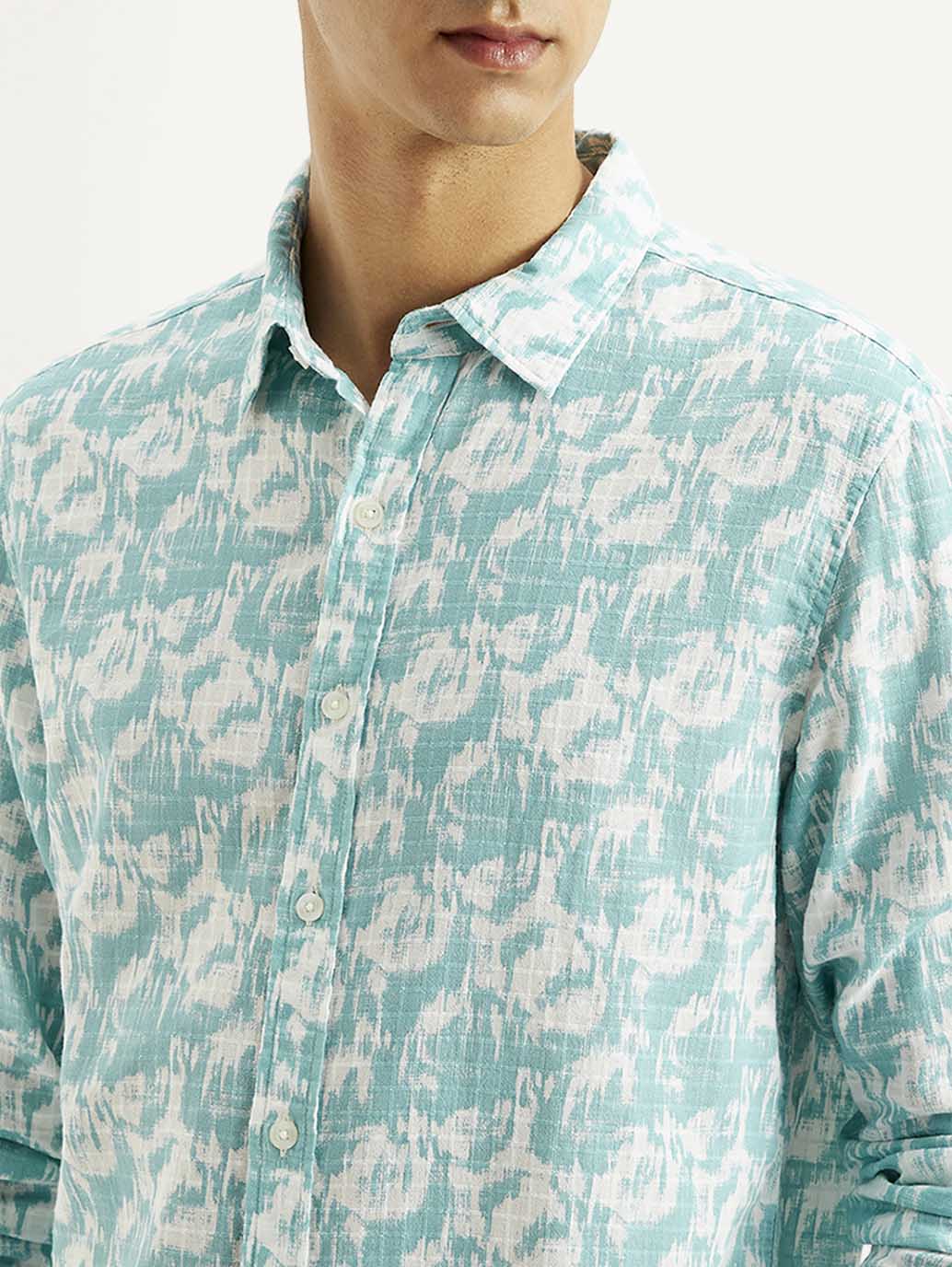 Men's Abstract Slim Fit Shirt - Image 3
