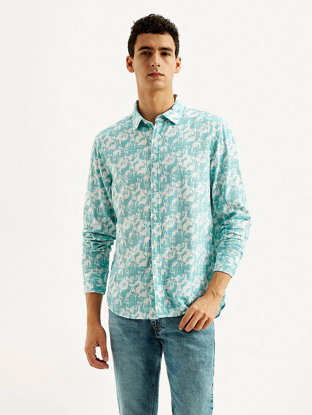 Men's Abstract Slim Fit Shirt - Image 5