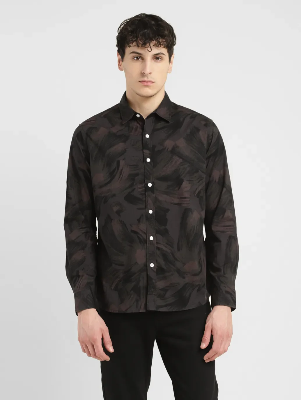 Men's Abstract Slim Fit Shirt - Image 2