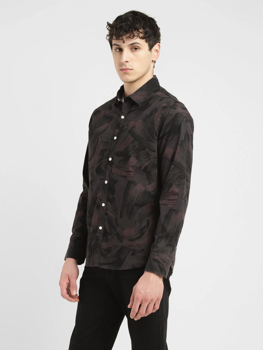 Men's Abstract Slim Fit Shirt - Image 5