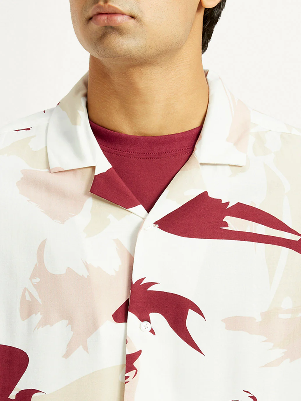 Men's Abstract Multi Color Camp Shirt - Image 4