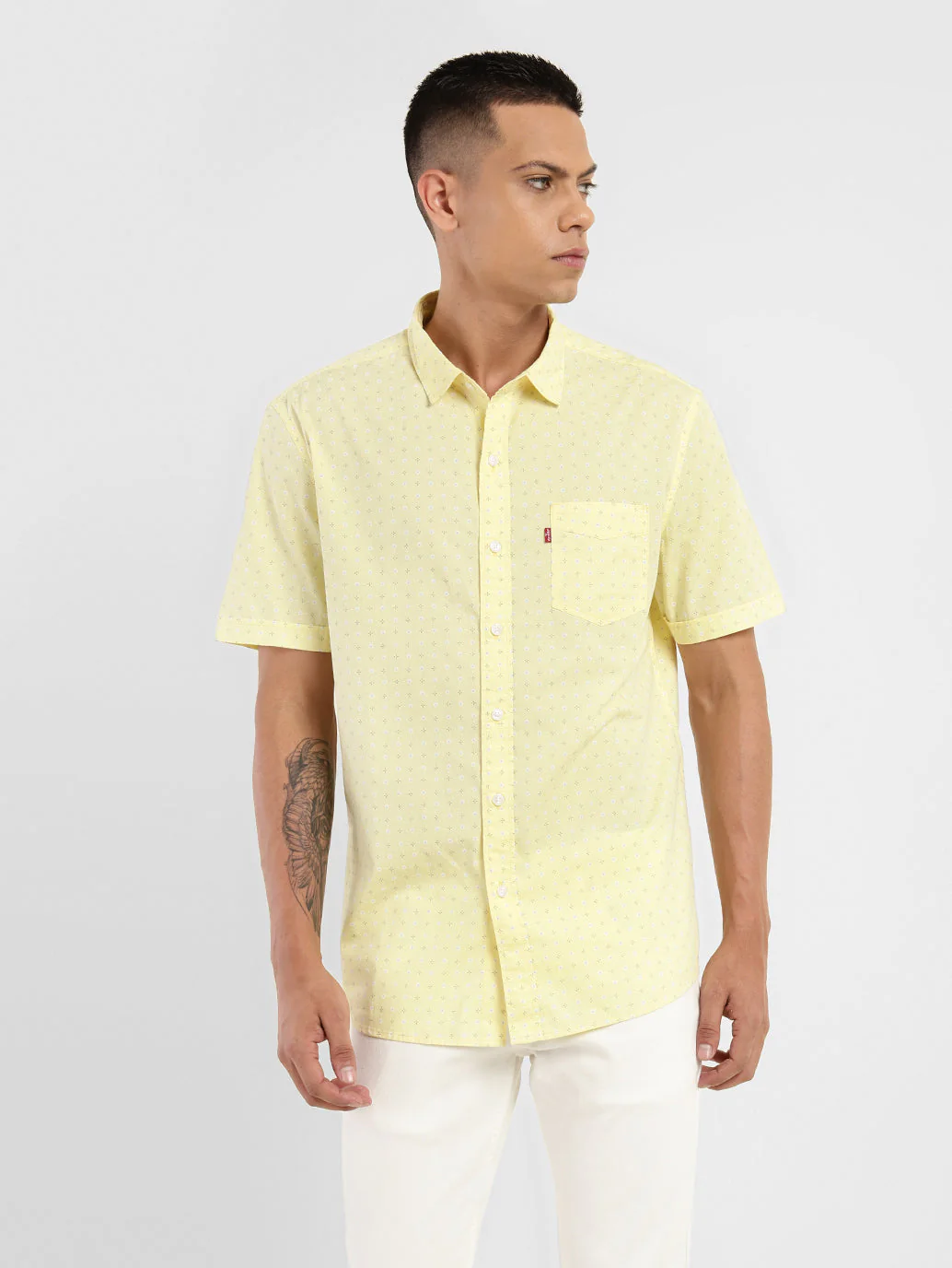 Men's Geometric Print Slim Fit Shirt - Image 2