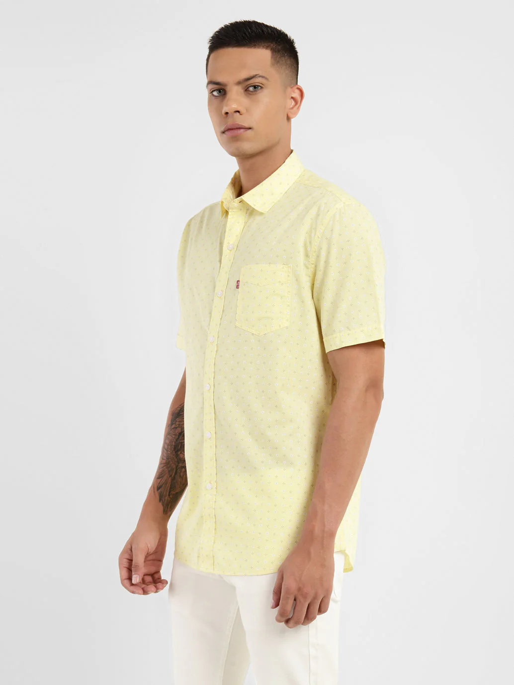 Men's Geometric Print Slim Fit Shirt - Image 4