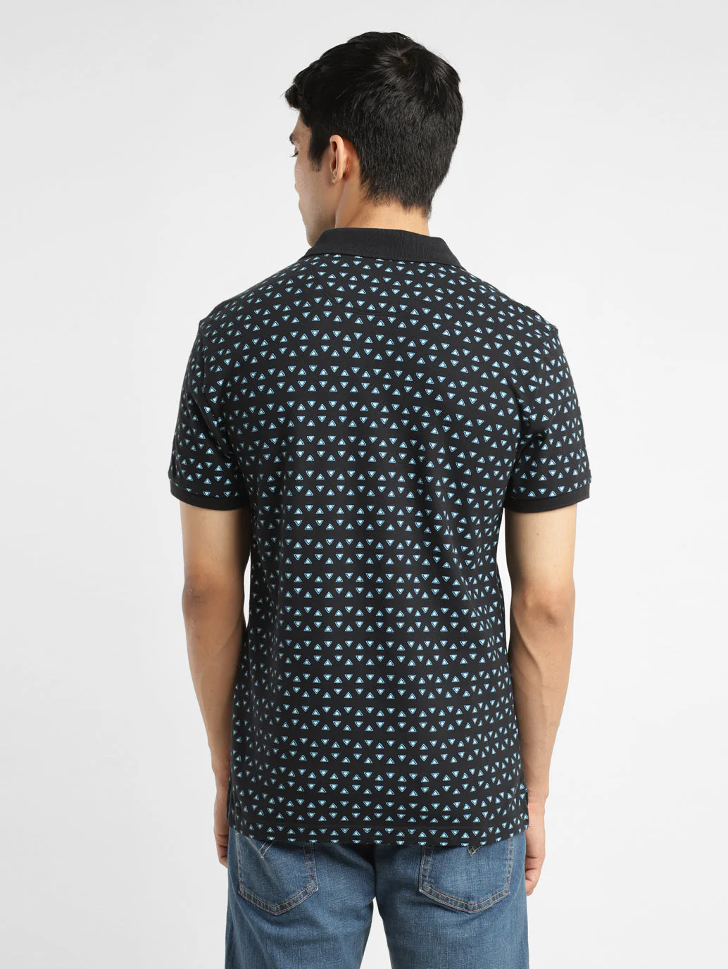 Men's Geometric Polo T-shirt - Image 3