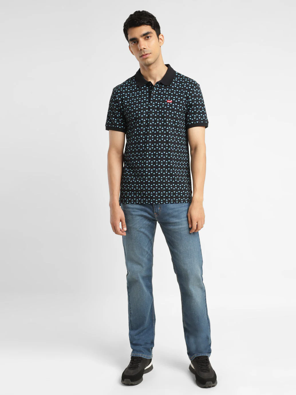 Men's Geometric Polo T-shirt - Image 6