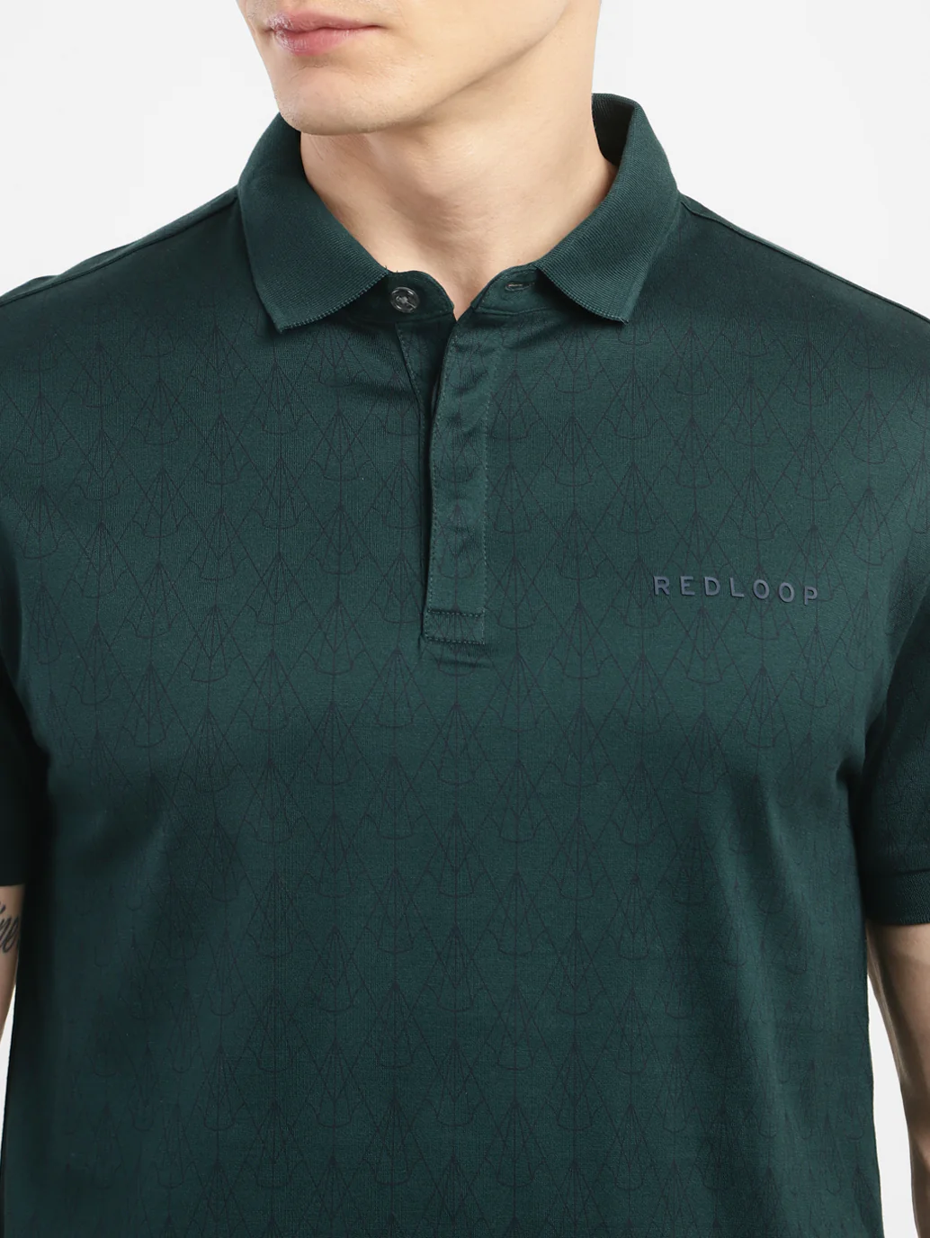 Men's All Over Print Polo Collar T-shirt - Image 4