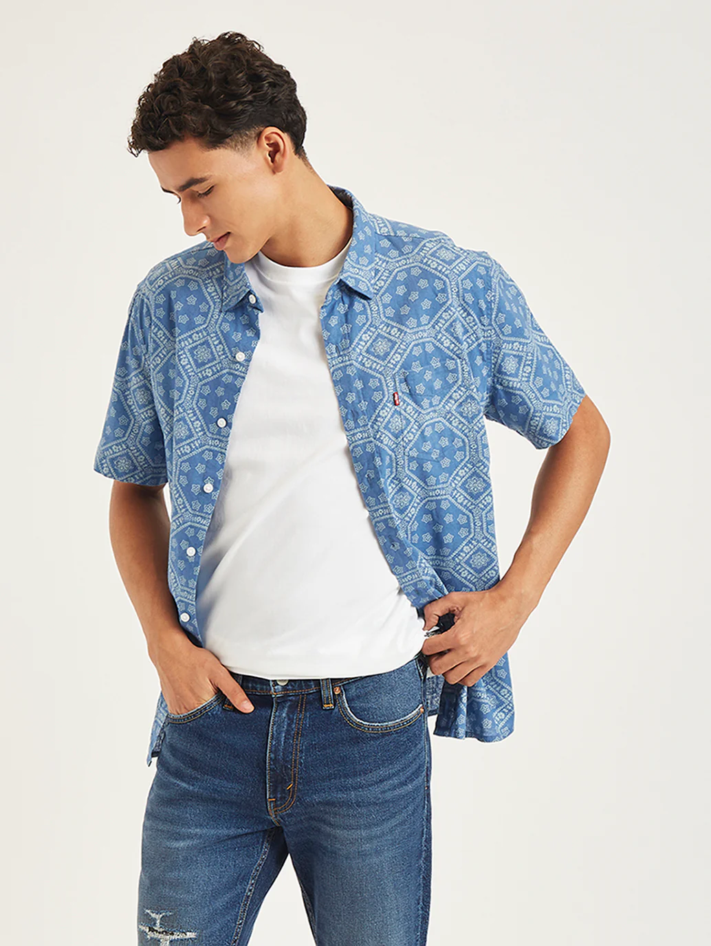 Men's All Over Print Slim Fit Shirt