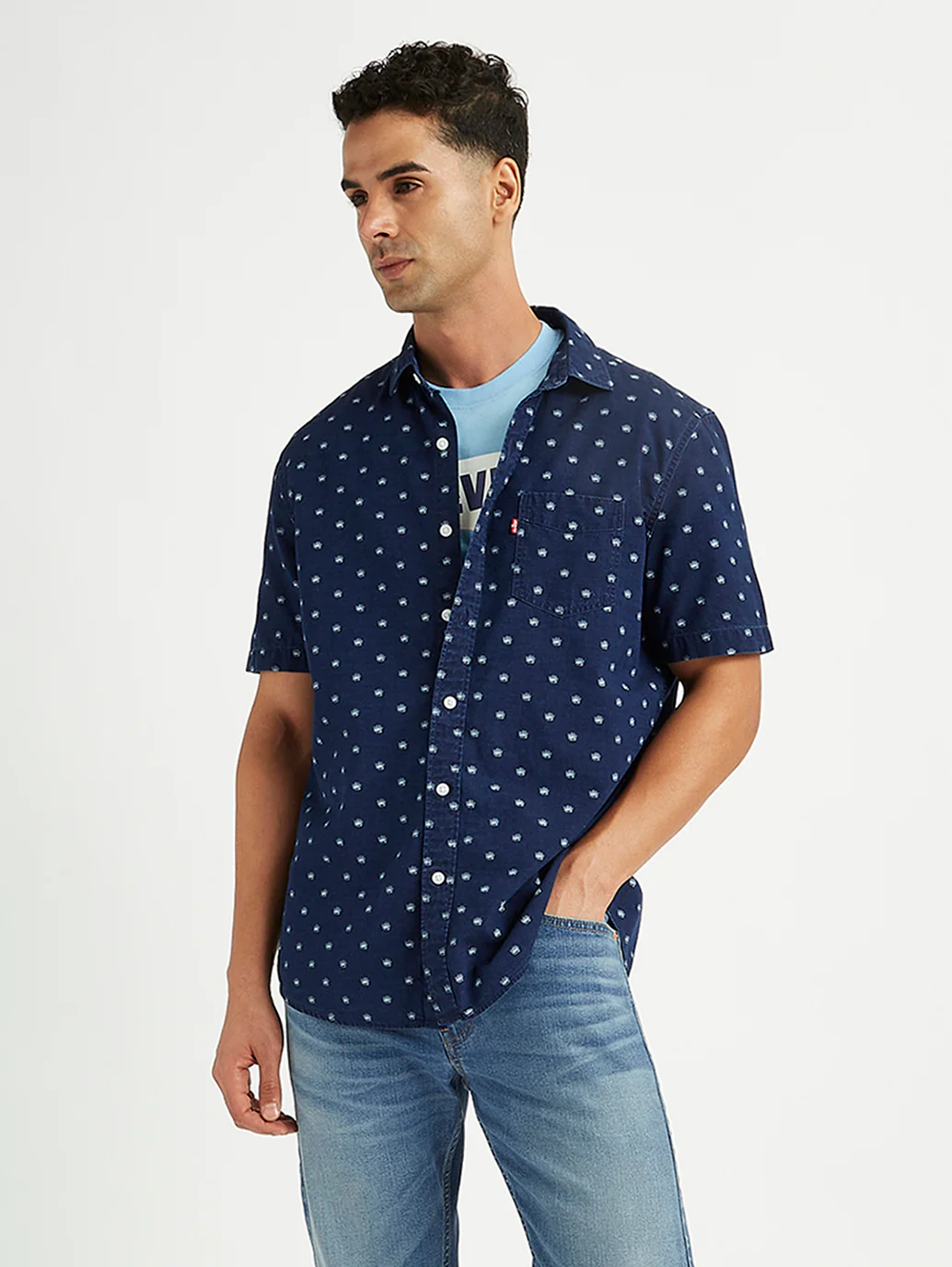 Men's All Over Print Slim Fit Shirt