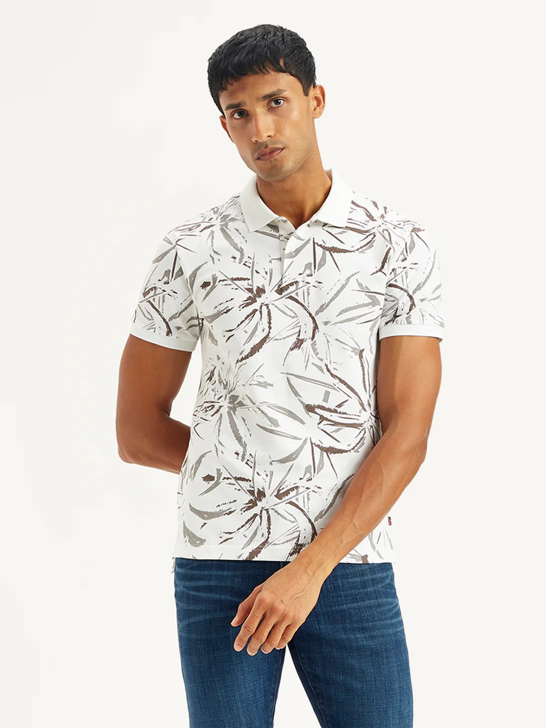 Men's All Over Print Slim Fit Polo T-Shirt - Image 2
