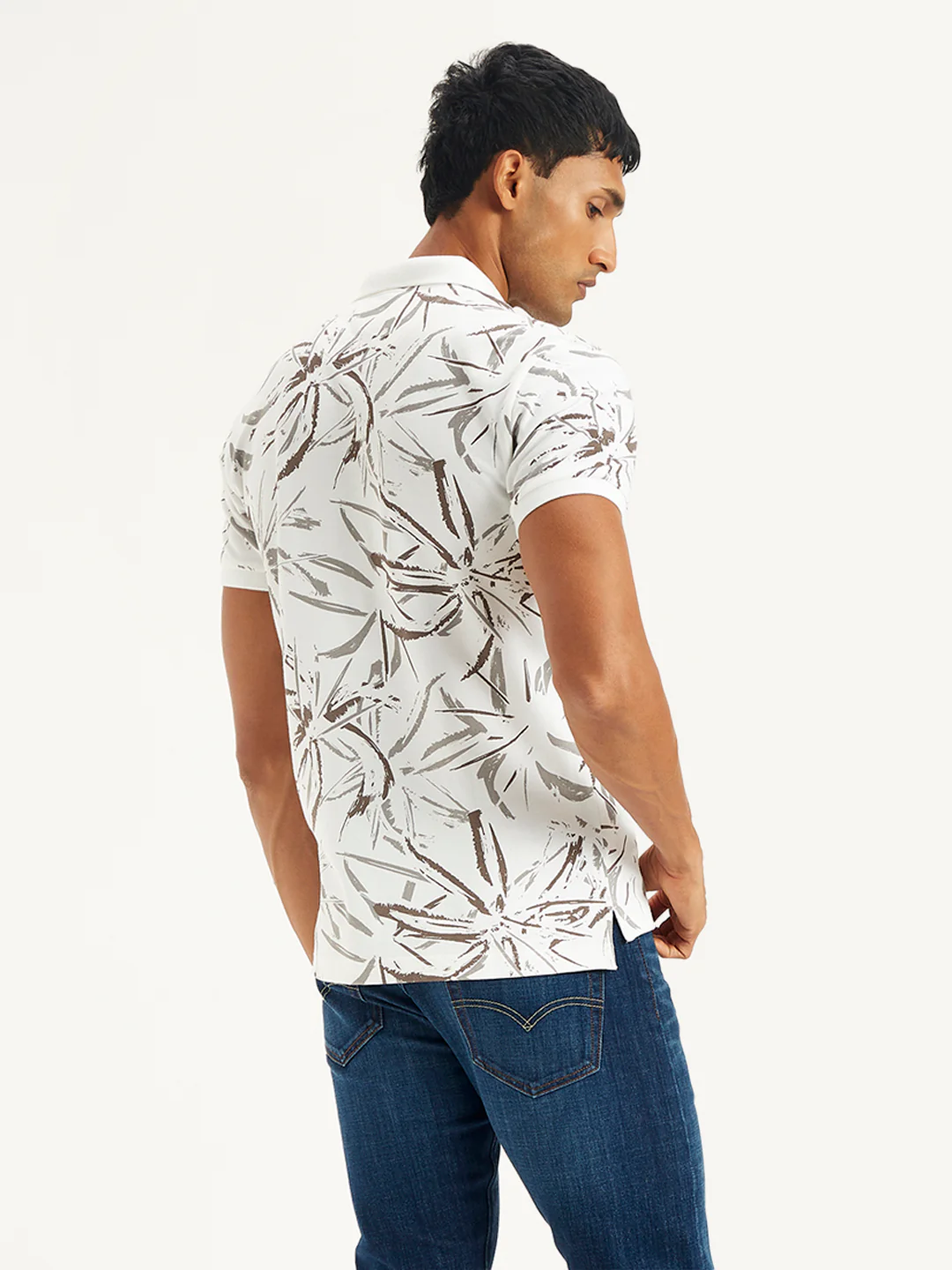 Men's All Over Print Slim Fit Polo T-Shirt - Image 3