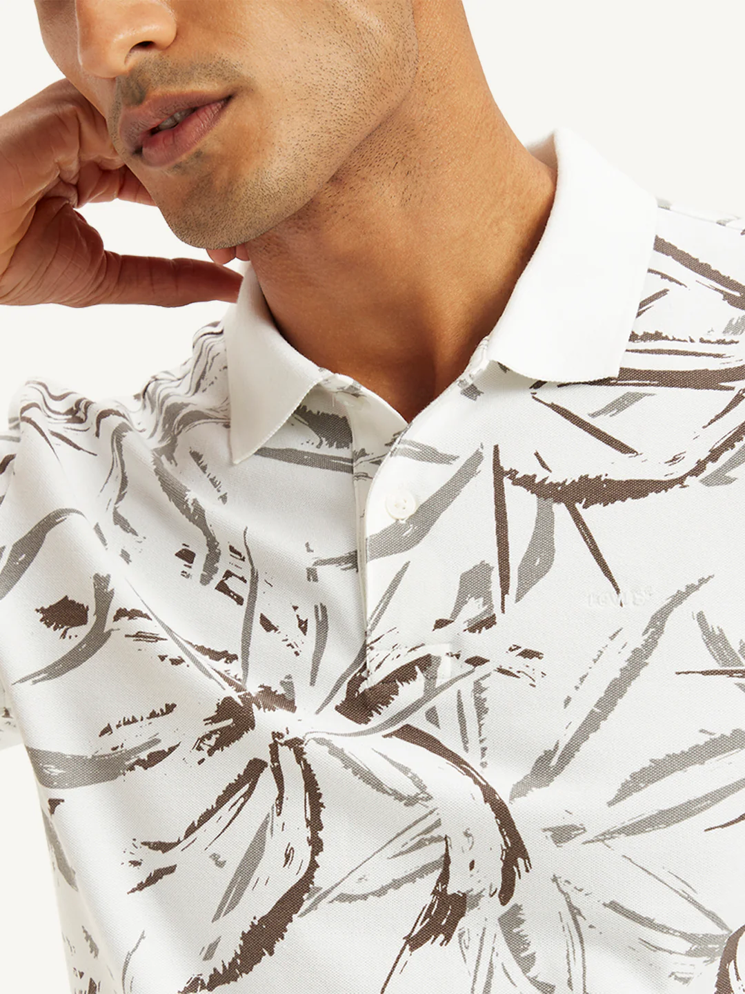 Men's All Over Print Slim Fit Polo T-Shirt - Image 5
