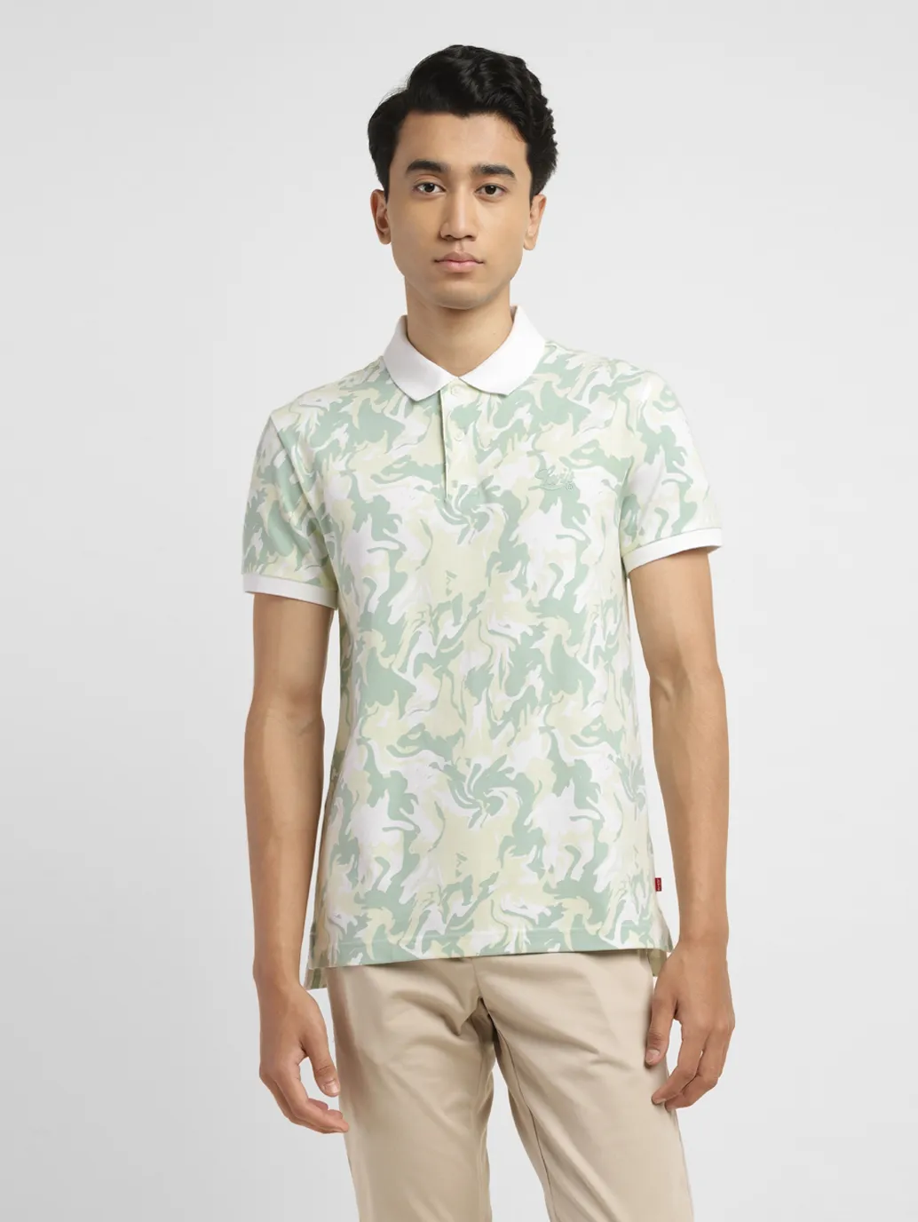 Men's All Over Printed Slim Fit Polo T-shirt - Image 2