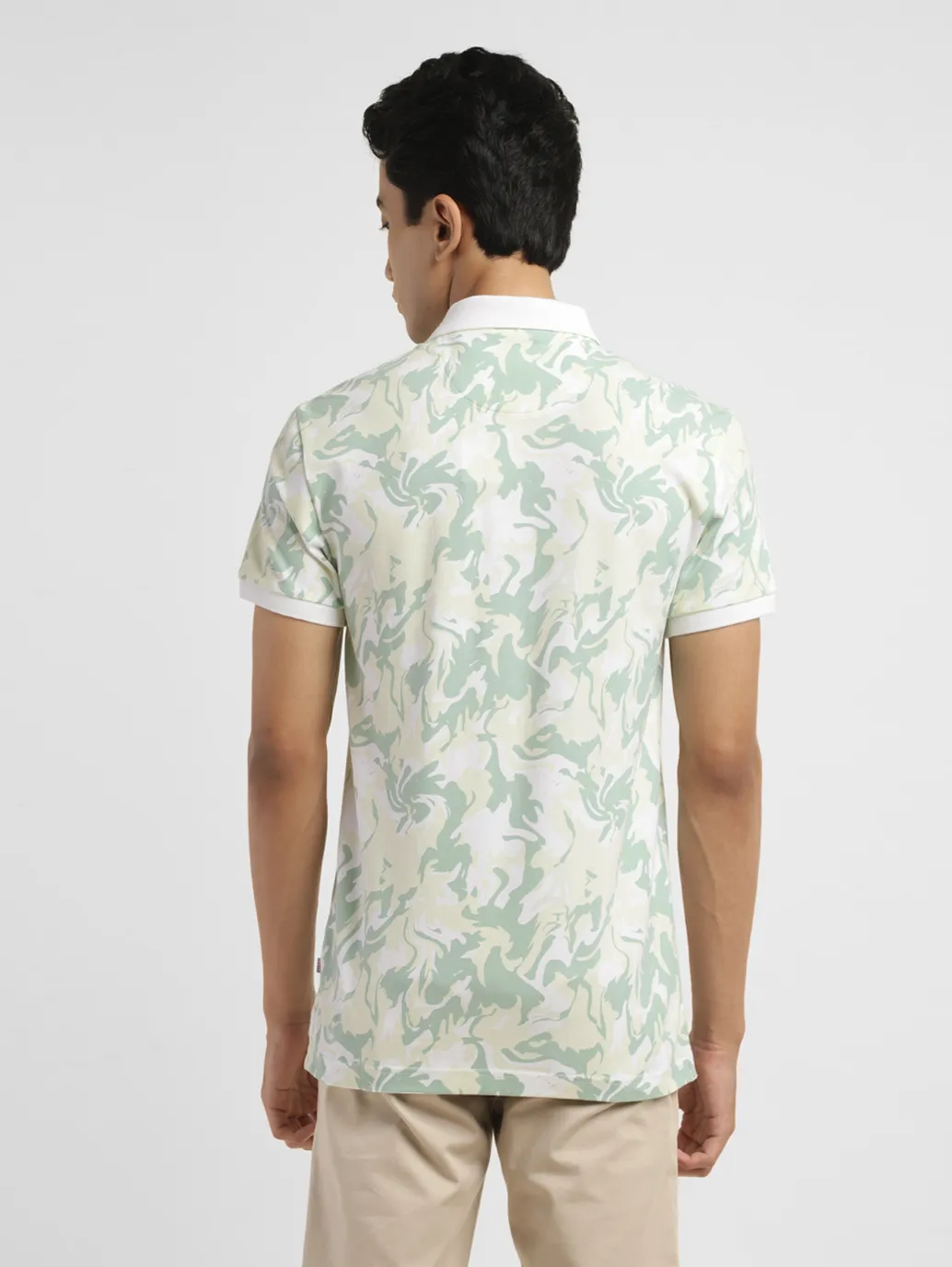 Men's All Over Printed Slim Fit Polo T-shirt - Image 3