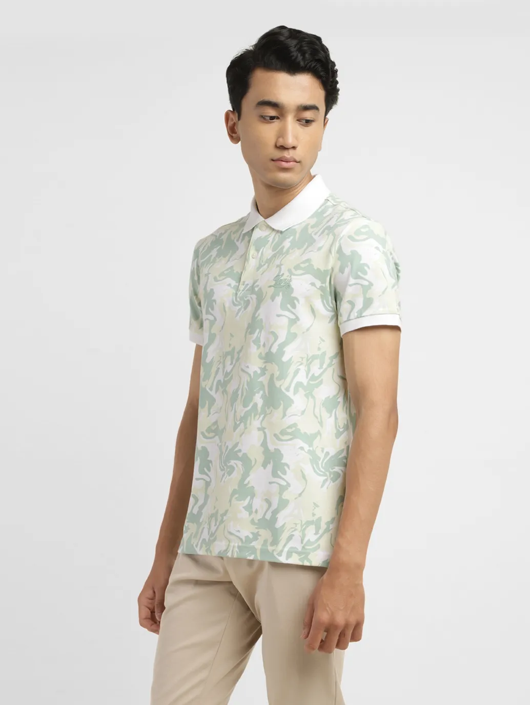 Men's All Over Printed Slim Fit Polo T-shirt - Image 4