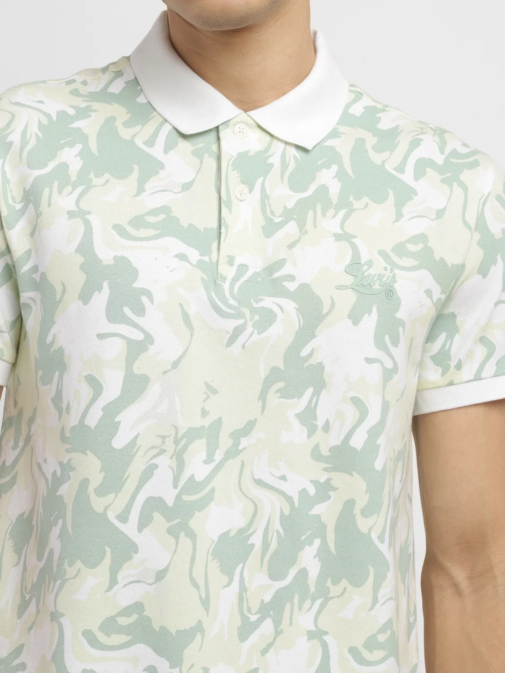 Men's All Over Printed Slim Fit Polo T-shirt - Image 5