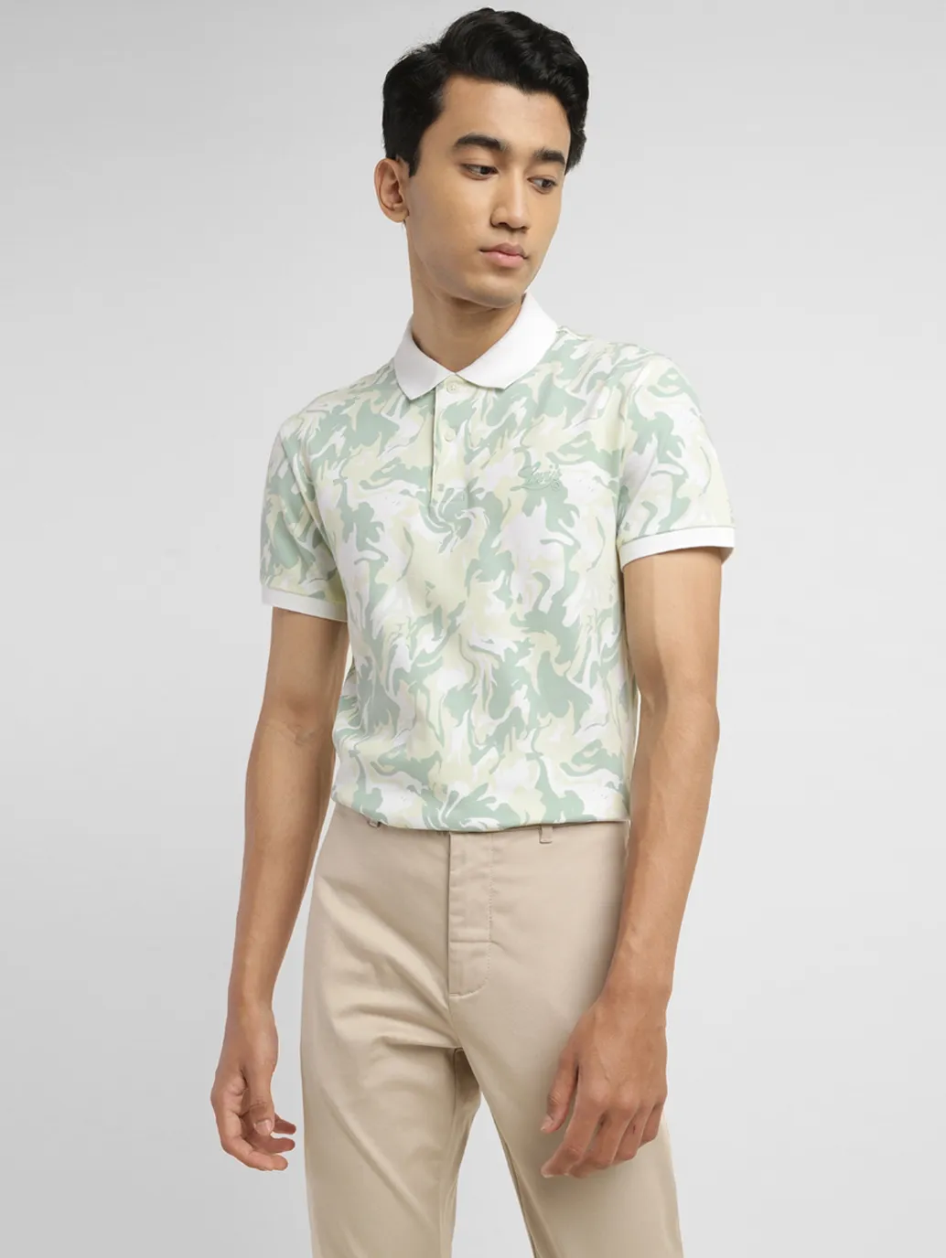 Men's All Over Printed Slim Fit Polo T-shirt - Image 6