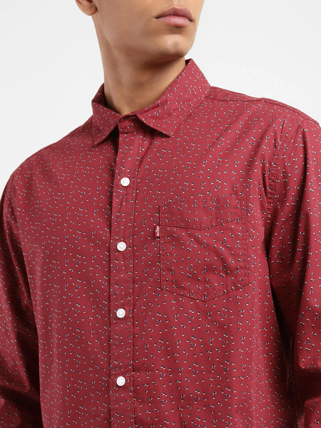 Men's Geometric Print Slim Fit Shirt - Image 5