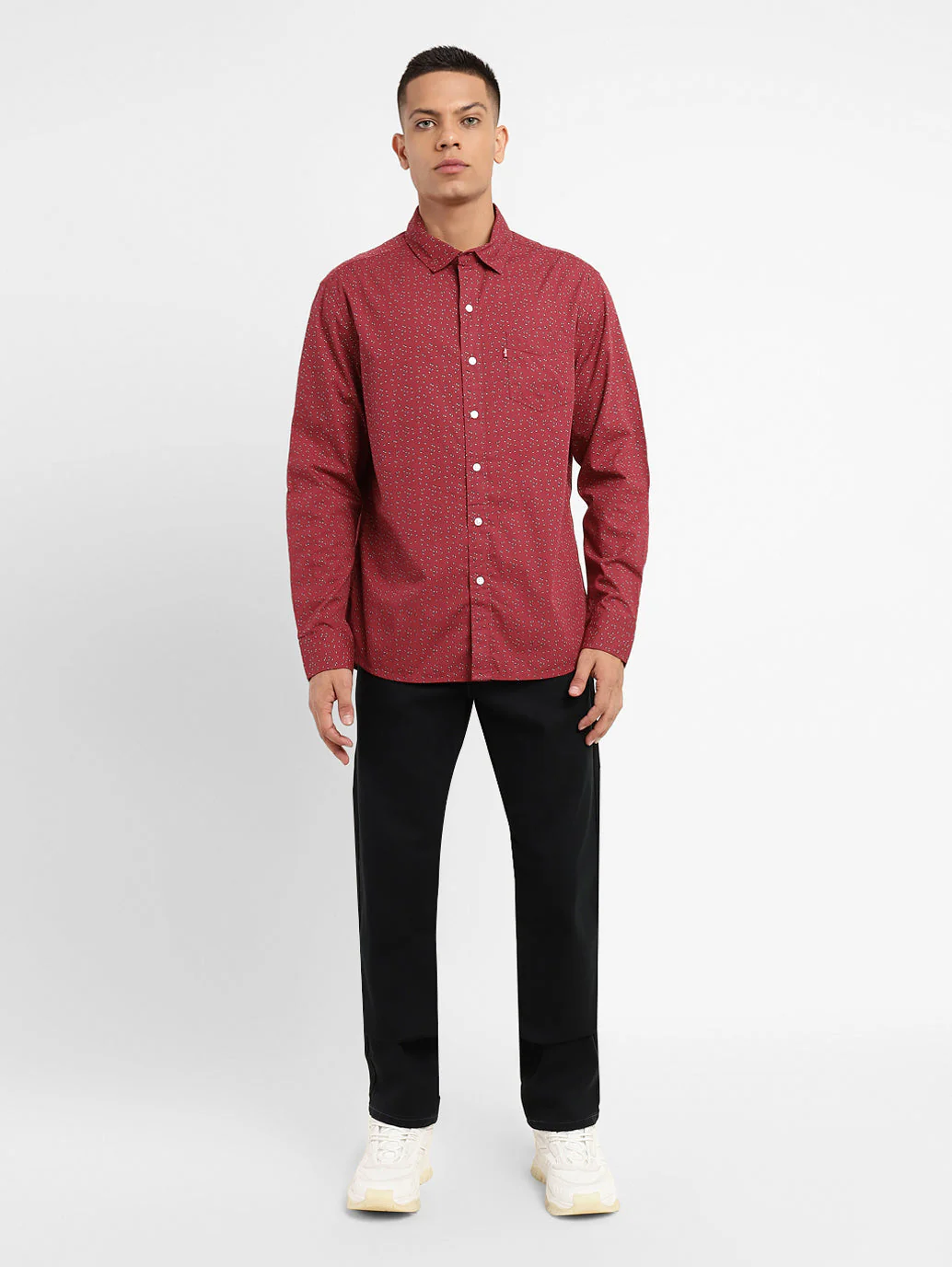 Men's Geometric Print Slim Fit Shirt - Image 6