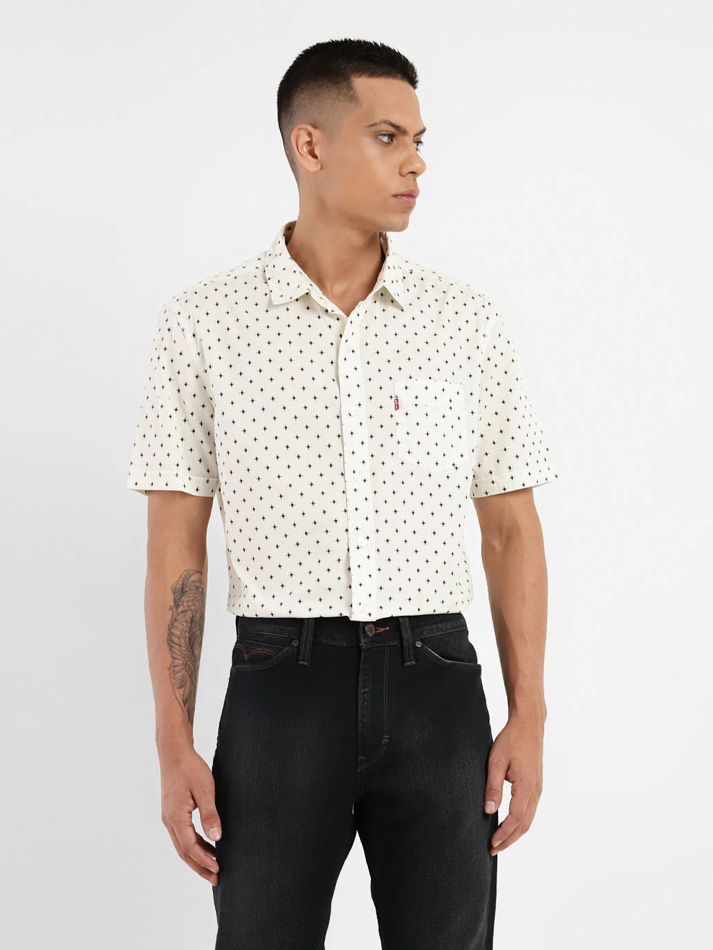 Men's Geometric Print Slim Fit Shirt - Image 2