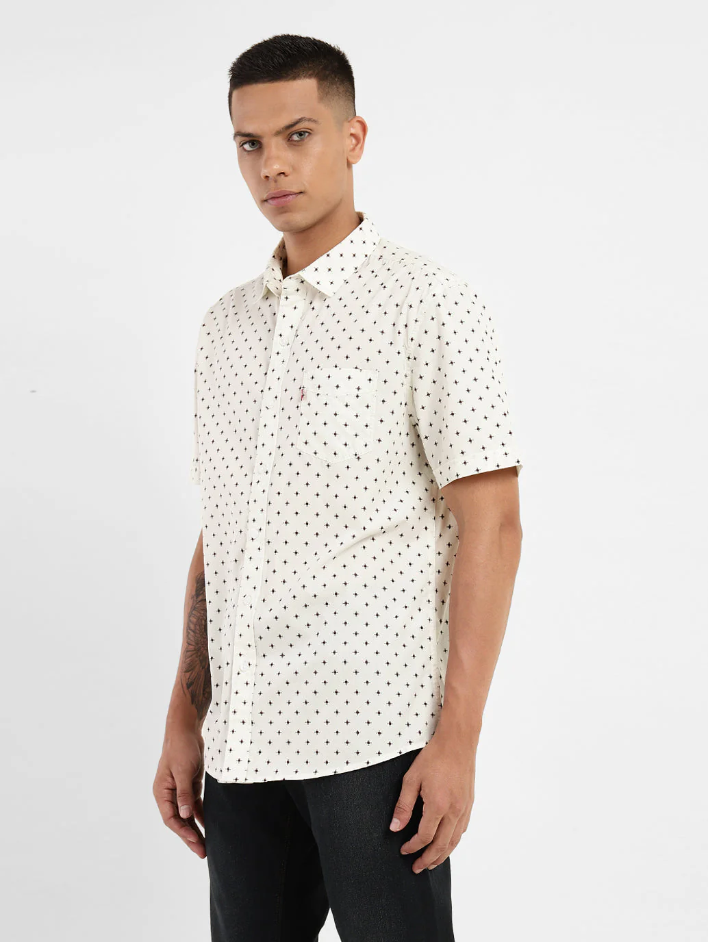 Men's Geometric Print Slim Fit Shirt - Image 4