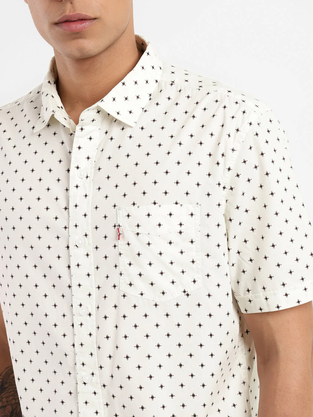 Men's Geometric Print Slim Fit Shirt - Image 5