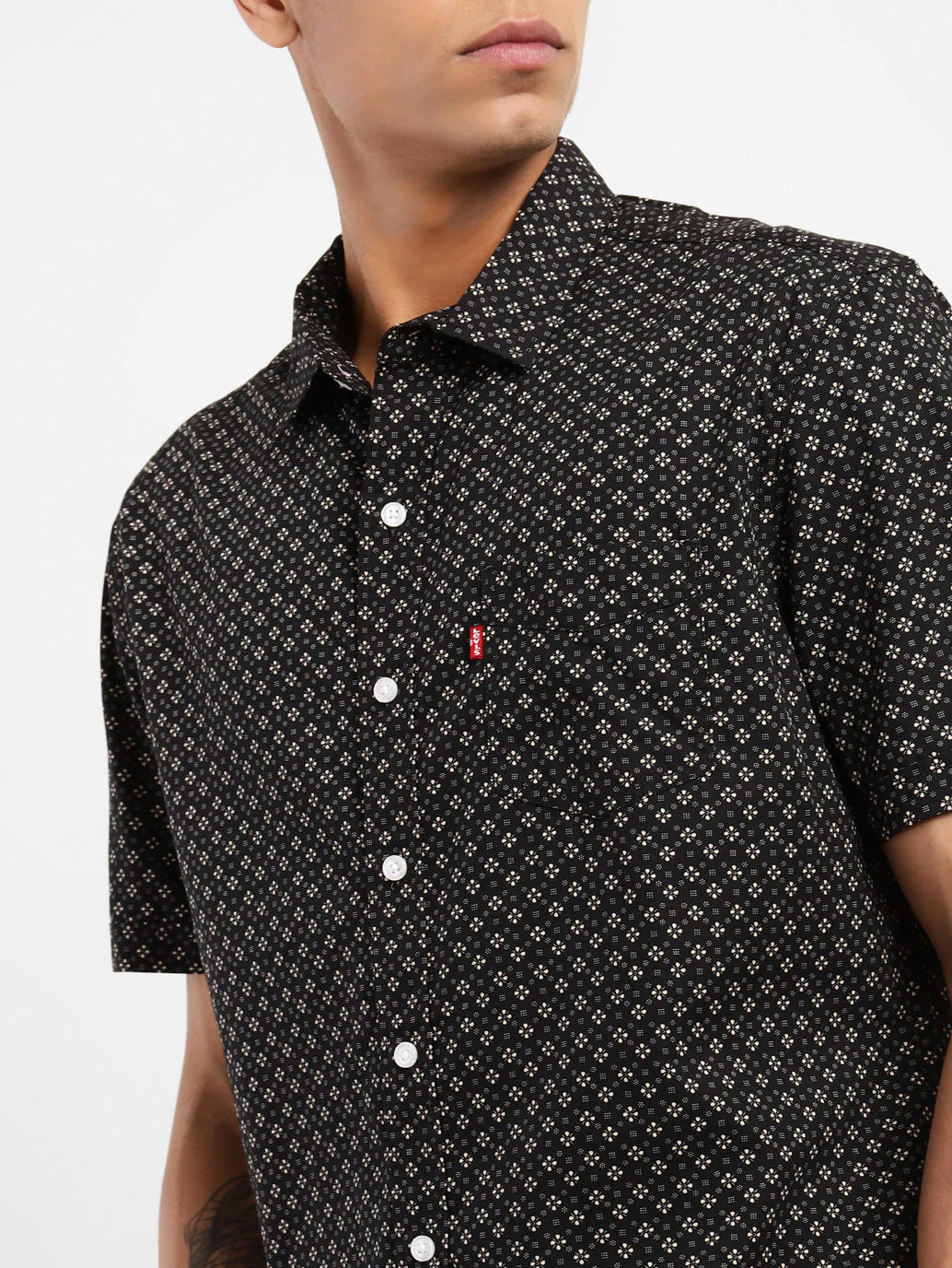 Men's Geometric Print Slim Fit Shirt - Image 5