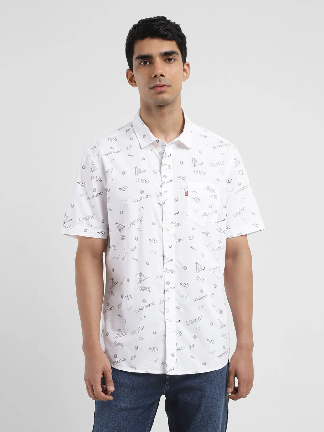Men's All Over Printed Slim Fit Shirt - Image 2