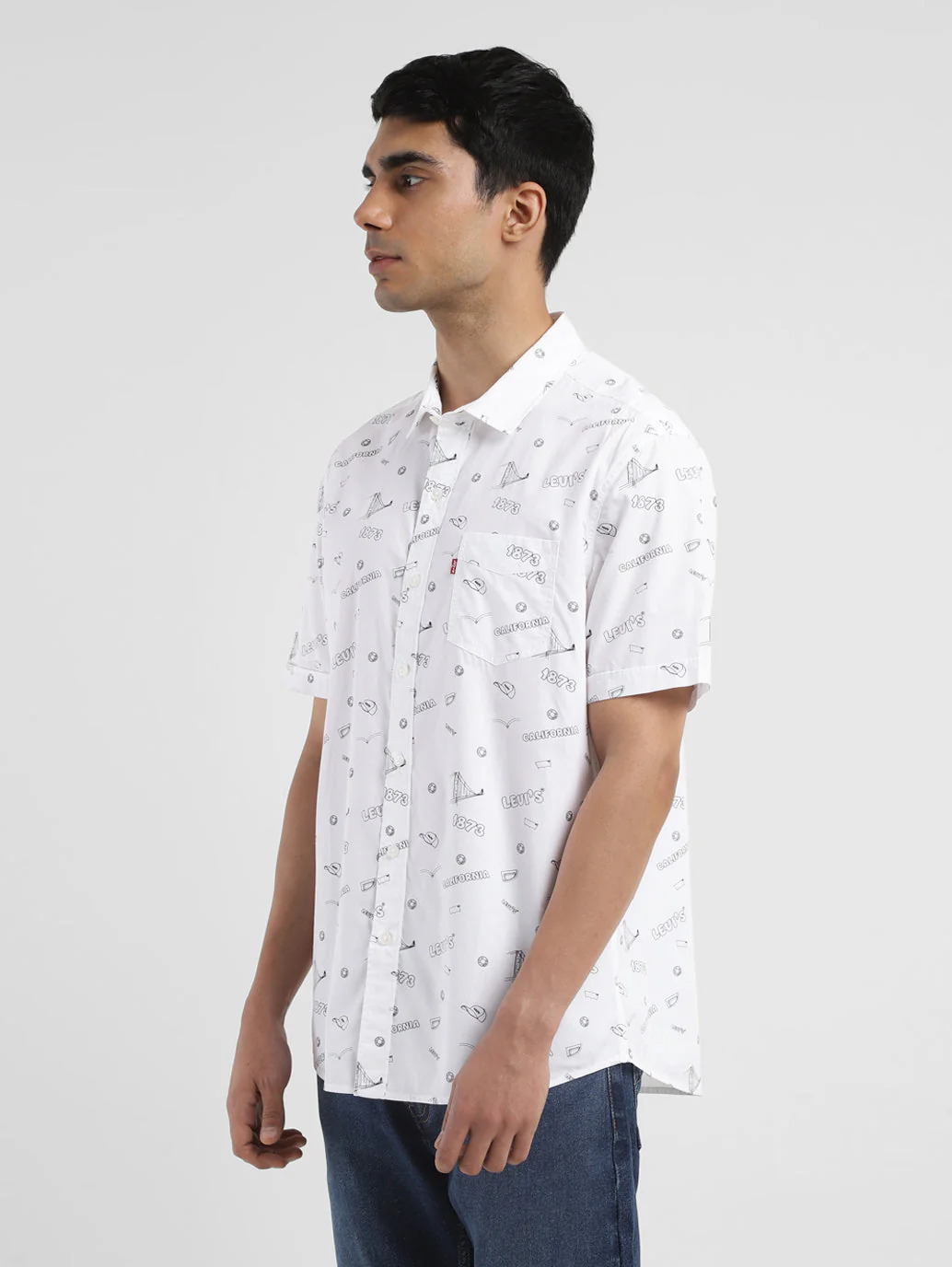 Men's All Over Printed Slim Fit Shirt - Image 4