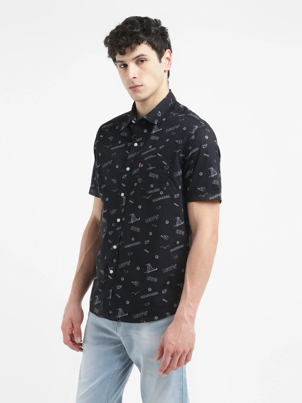 Men's All Over Printed Slim Fit Shirt - Image 4