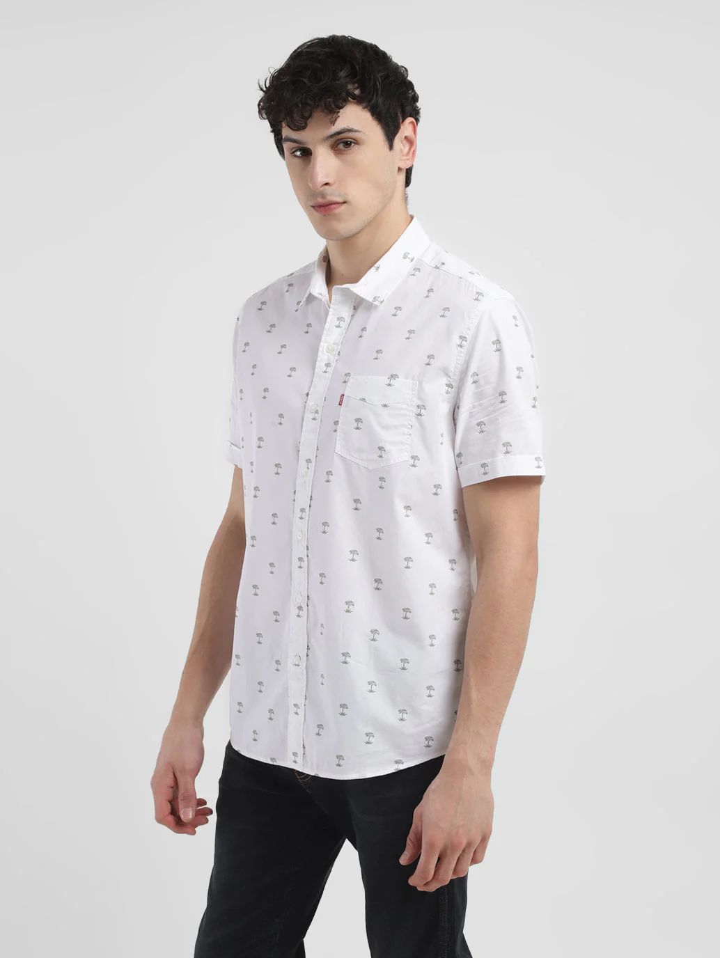Men's All Over Printed Slim Fit Shirt - Image 4