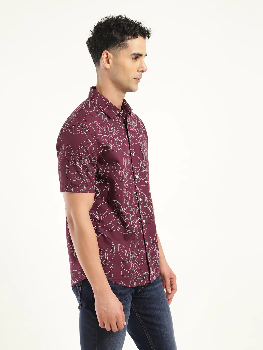 Men's All Over Printed Slim Fit Shirt - Image 4
