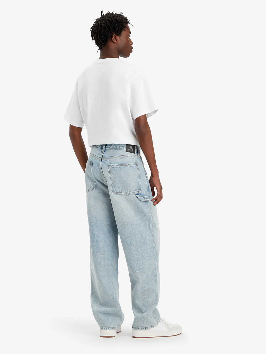 Men's Light Blue Baggy Fit Mid Rise Jeans - Image 4
