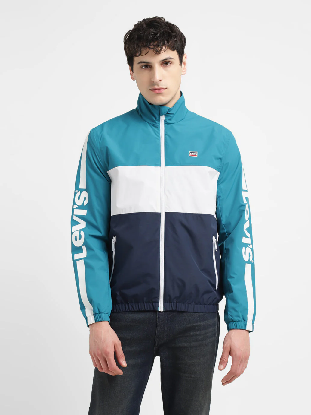 Men's Band Neck Bomber Jacket - Image 2