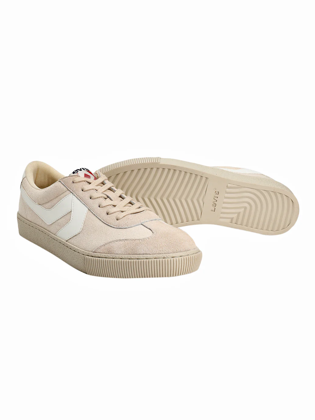 Men's Beige Colorblock Sneakers - Image 3