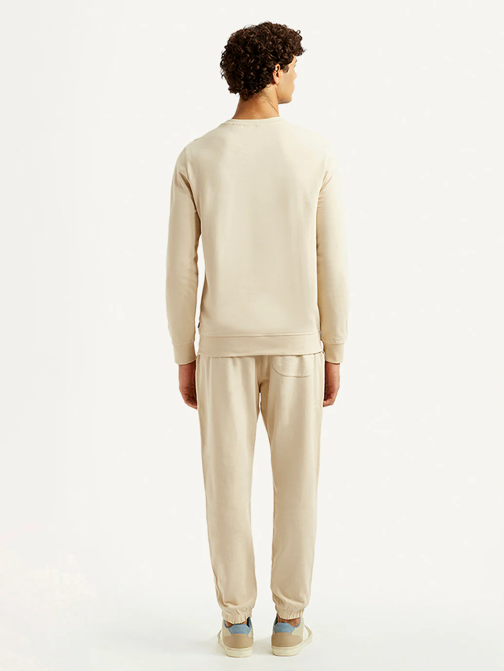 Men's Beige Regular Fit Co-Ord Set - Image 4