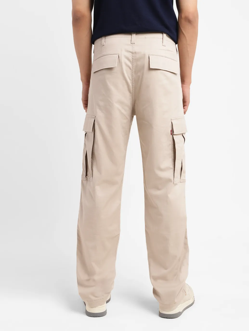 Men's Beige Regular Fit Cargo - Image 3