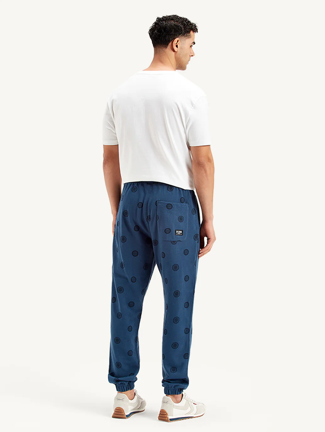 Men's Blue Regular Fit Joggers - Image 4