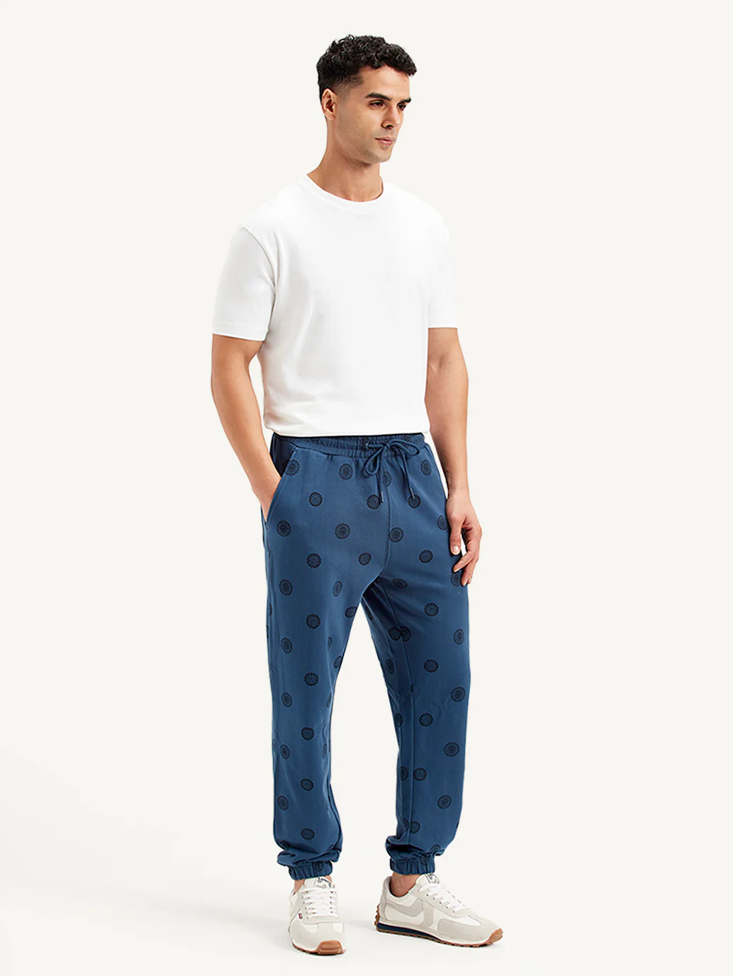 Men's Blue Regular Fit Joggers - Image 6
