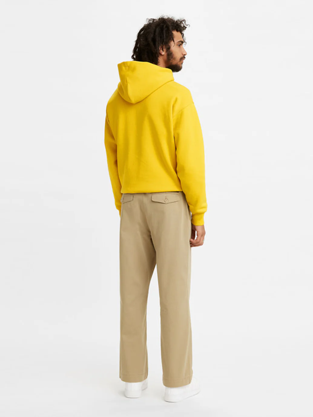 Men's Beige Regular Fit Trousers - Image 2