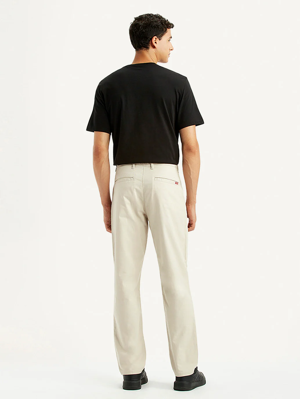 Men's Beige Relaxed Fit Chinos - Image 4