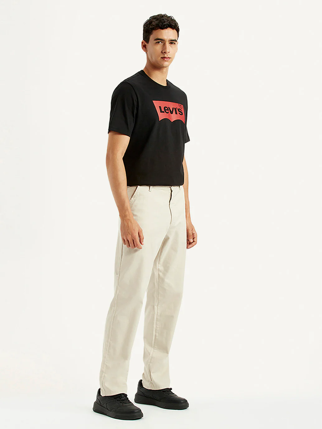 Men's Beige Relaxed Fit Chinos - Image 6