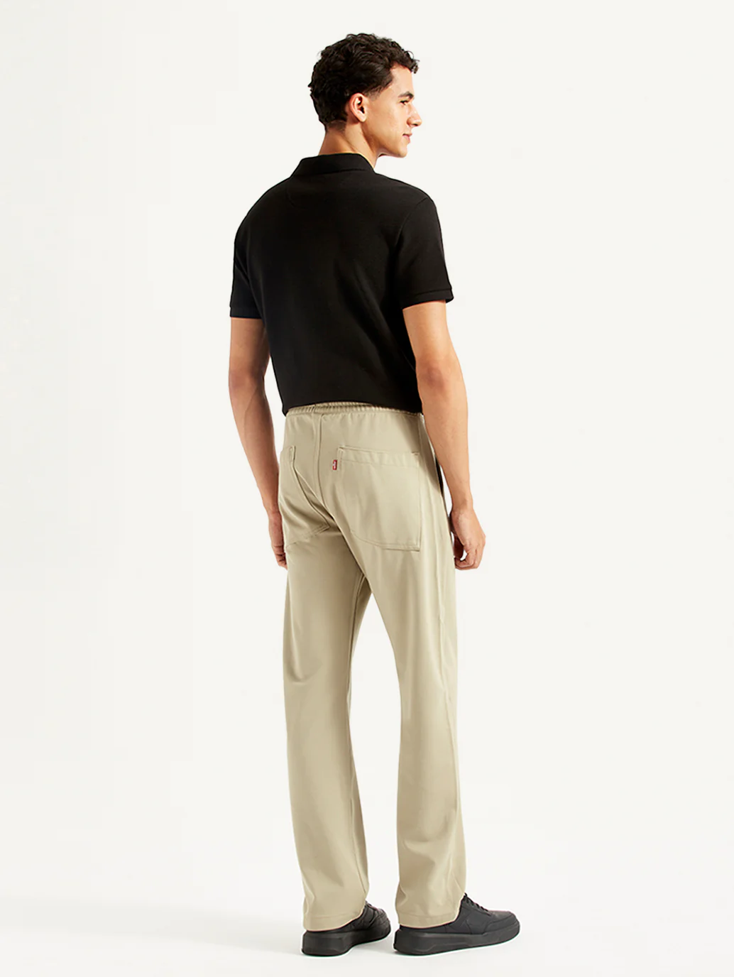 Men's 555'96 Beige Relaxed Straight Fit Tech Pants - Image 5