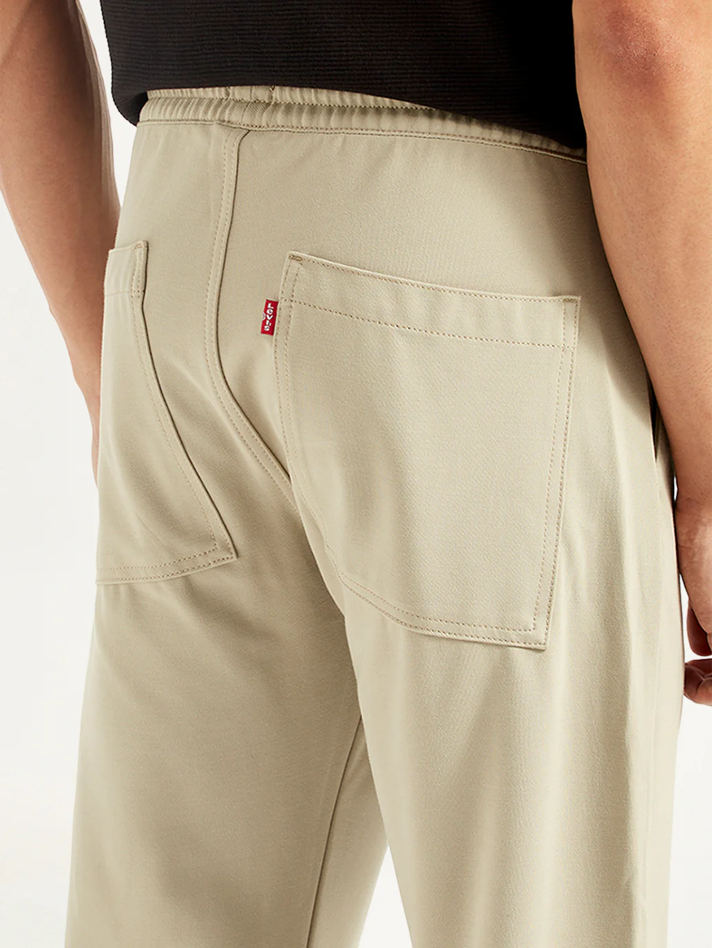 Men's 555'96 Beige Relaxed Straight Fit Tech Pants - Image 6