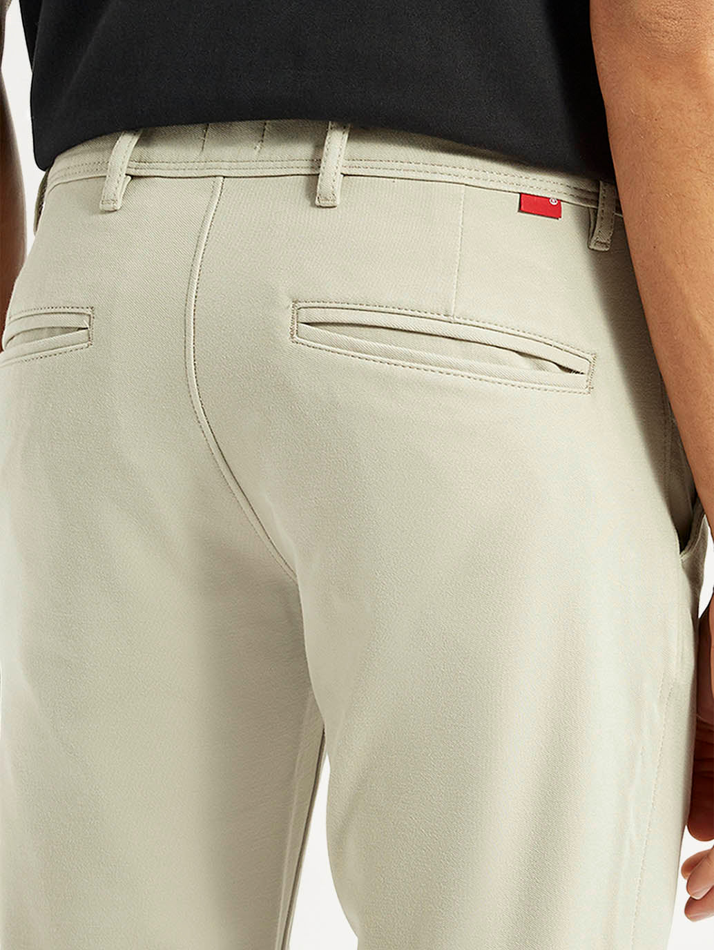 Men's Beige Slim Fit Chinos - Image 4